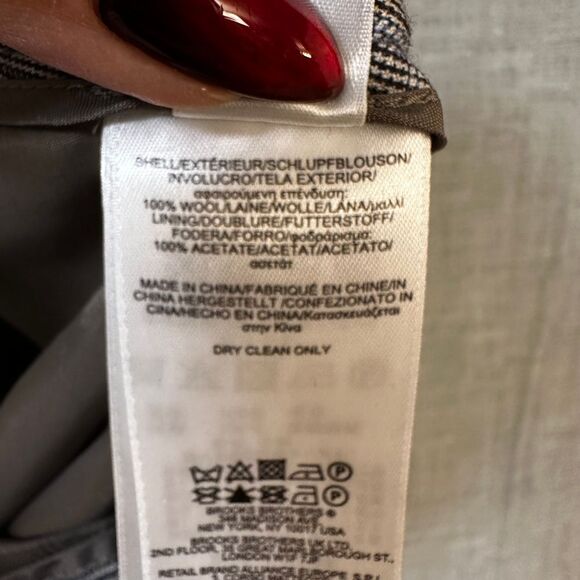 Brooks Brothers Caroline Fit Glen Plaid Check Dress Pants Work Trousers Size 16 - Picture 10 of 10